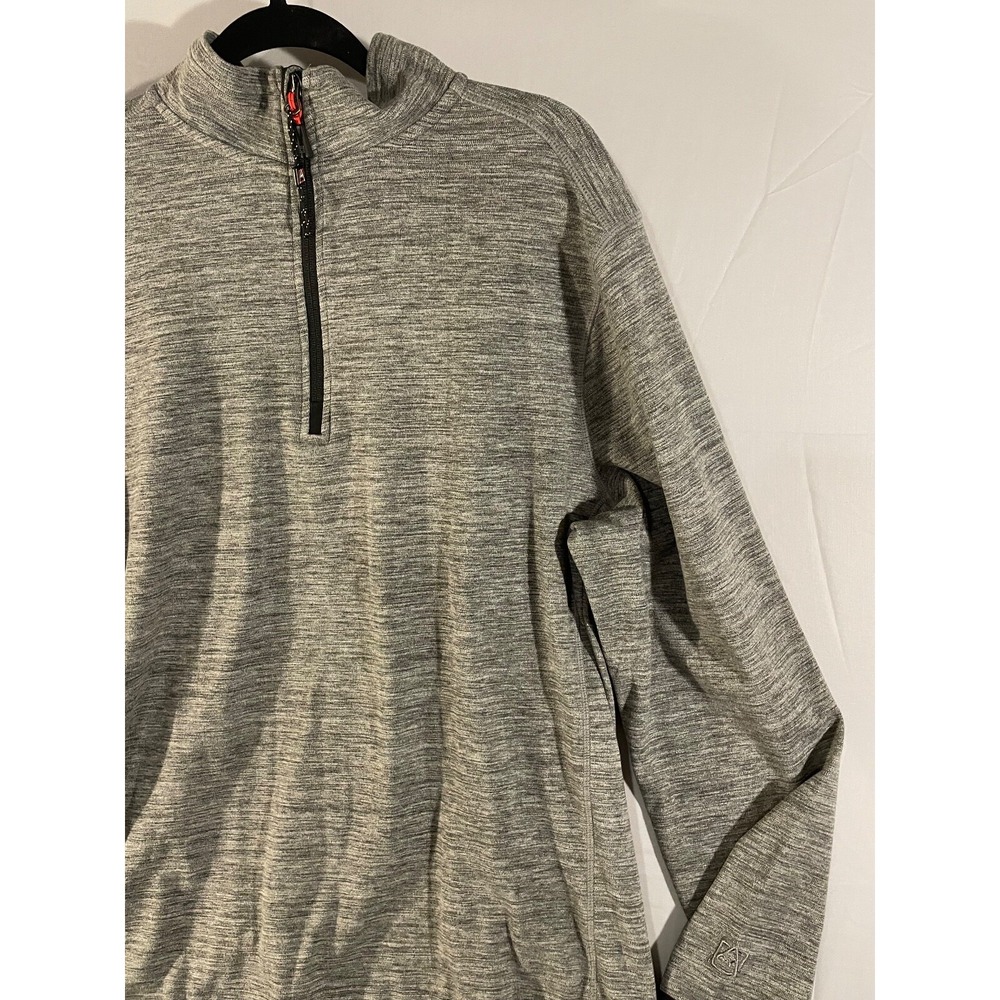 AVALANCHE OUTDOOR SUPPLY COMPANY GRAY HEATHER 1/4 ZIP PULLOVER SWEATER MENS XL